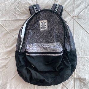 VS PINK gray and black campus backpack